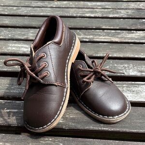 L’Amour Tyler Brown Leather Lace Up Shoe - US Toddler 10